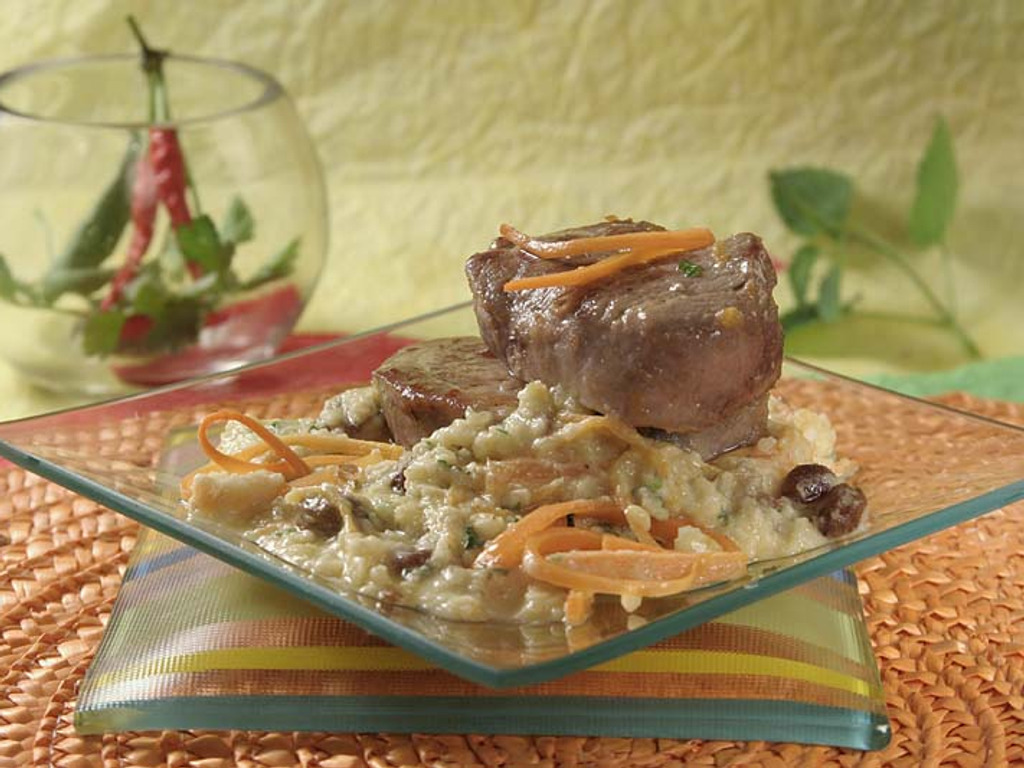 Schweinefilet in Mandelsauce