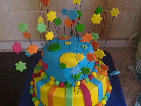 Moja prva torta od fondana :)