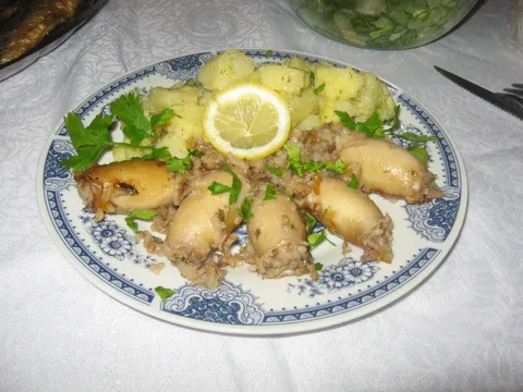 Punjene lignje sa vrganjima