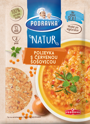 Podravka NATUR polievka s červenou šošovicou