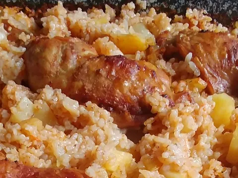 Zapečena piletina s rižom i krumpirima by titirlica