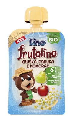 Frutolino BIO hruška, jabolko in komarček