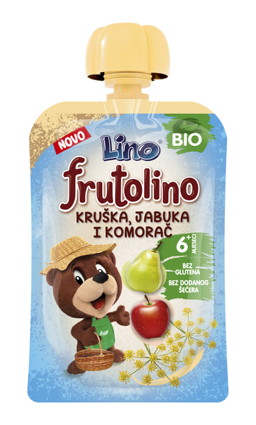 Frutolino BIO hruška, jabolko in komarček