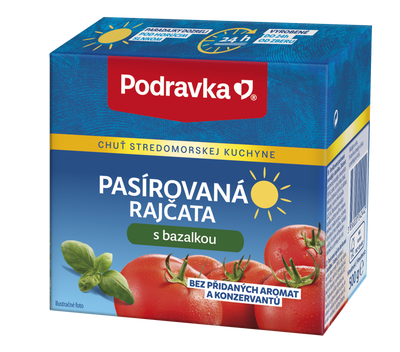 Pasírovaná rajčata s bazalkou