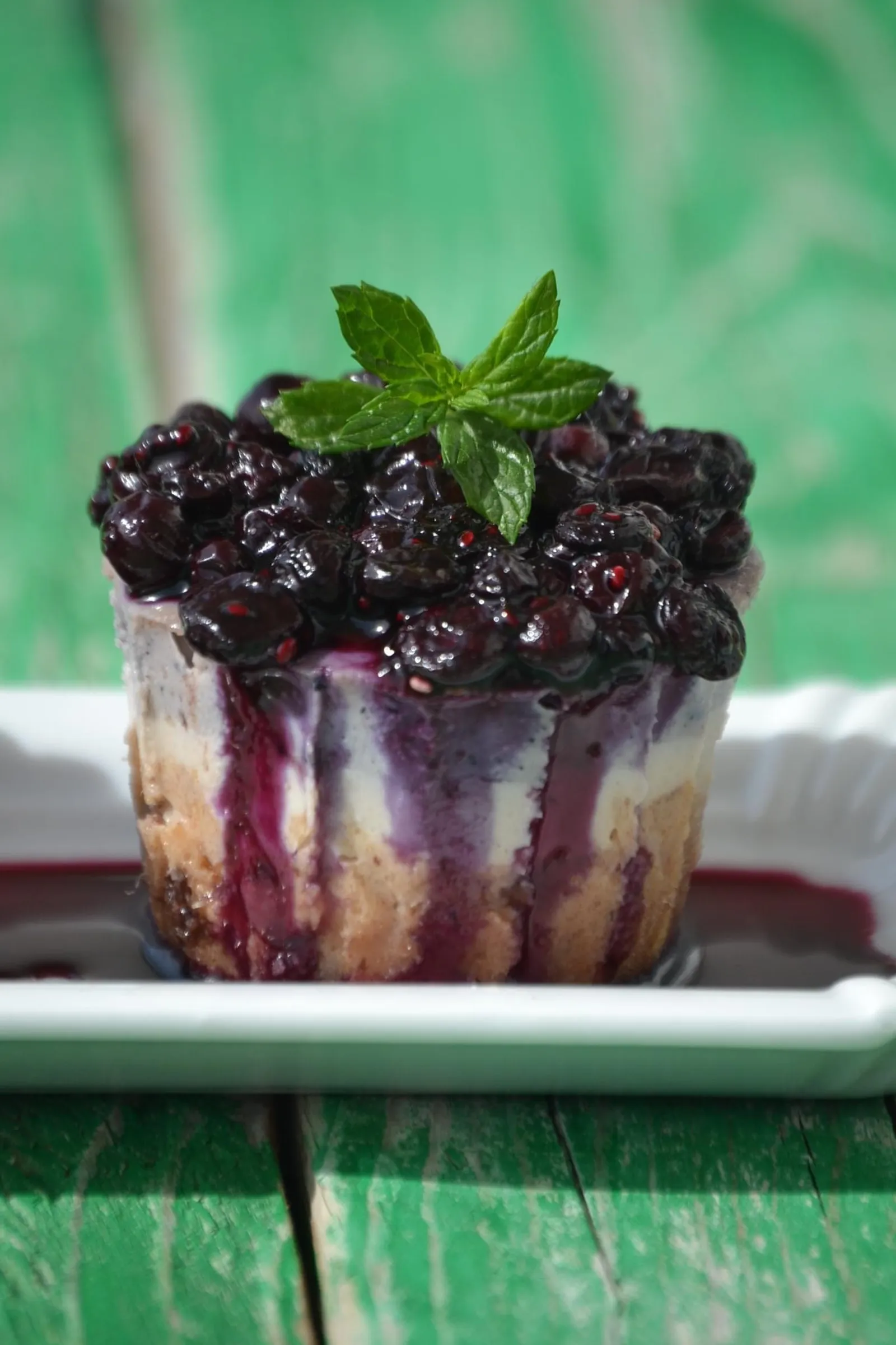 Raw bluberry cheescake