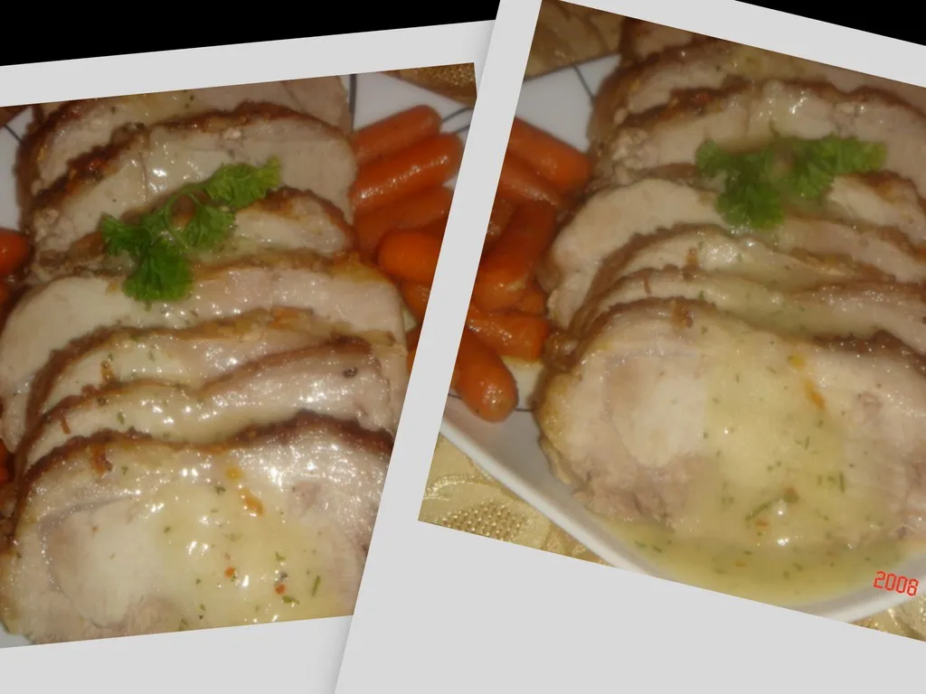 Pork roast with gravy