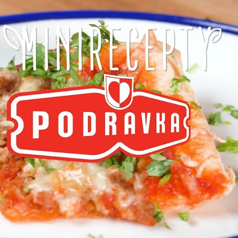 Slaný koláč s mletým masem a Ajvarem