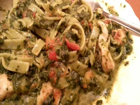 Pasta sa spanaćem i piletinom
