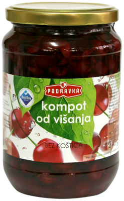 Compote cherry pitted