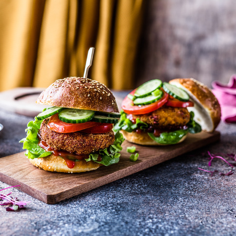 Burger z fazule a sladkých zemiakov