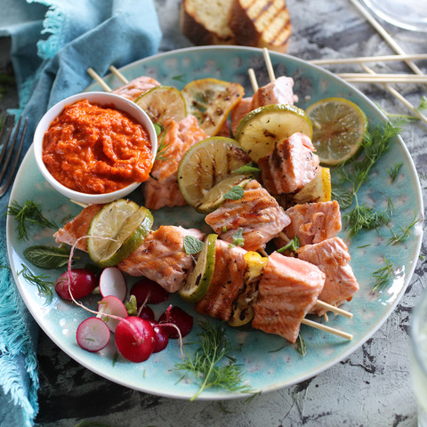 Lachs-Spieße