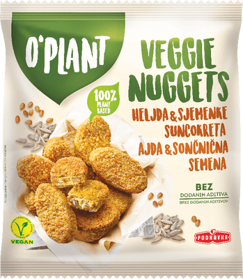 O`PLANT VEGGIE NUGGETS AJDA IN SONČNIČNA SEMENA