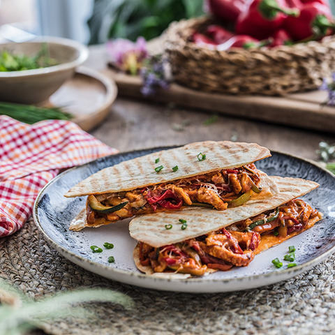 Tortillas as a toasted sandwich