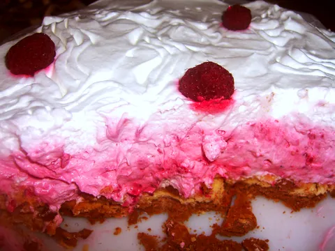 Brza šlag torta s malinama