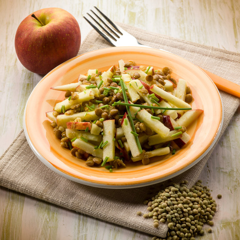 Čočkový salát s jablky