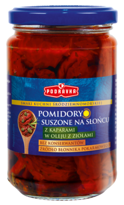 Pomidory suszone z kaparami w oleju z ziołami Podravka