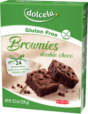 Brownies double choco brez glutena