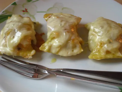 Überbackene Maultaschen