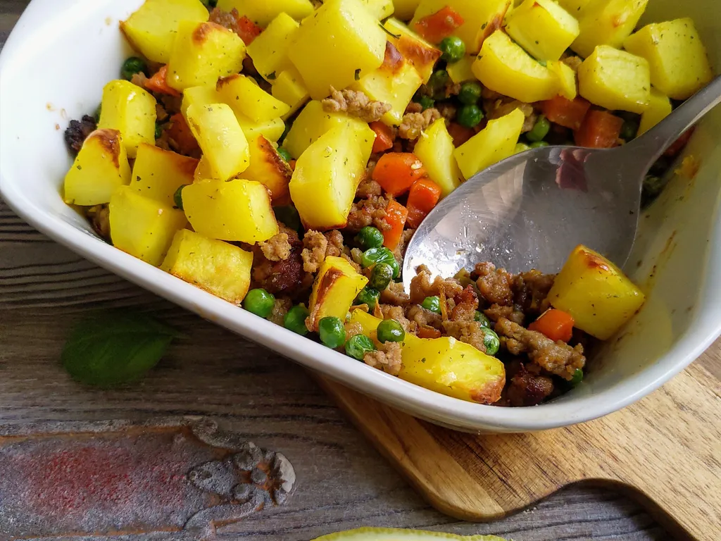 Indian-spiced shepherd's pie