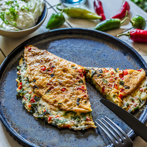 Scharfes Singapur-Omelett