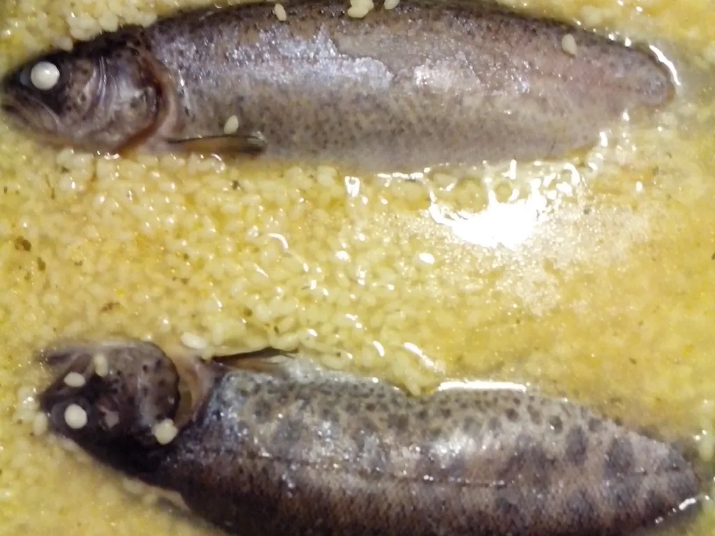 PASTRVA PEČENA S RIŽOM