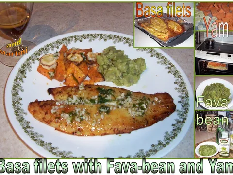 Basa file sa Fava pasuljom i yam-om