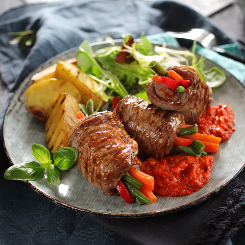 Rolky z roštěnky se zeleninou