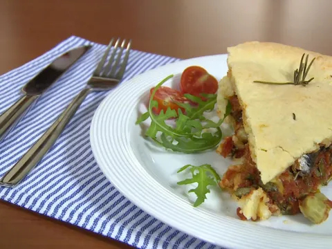 Pita s bobom i sardinom