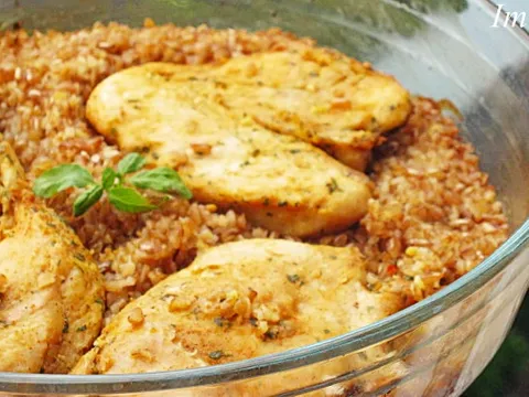 "Zapeceni bulgur(bungur) i piletina!"