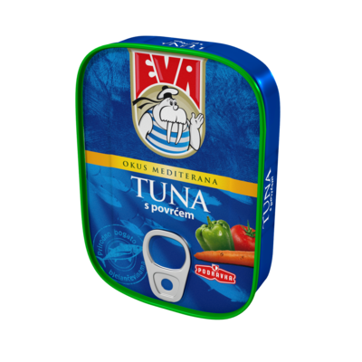 Tuna with vegetables in sauce