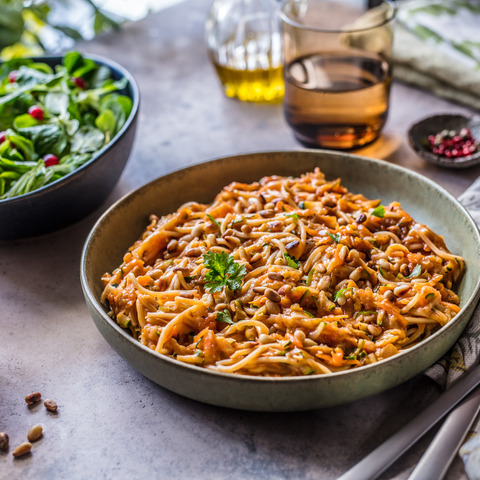 Meatless spaghetti Bolognese
