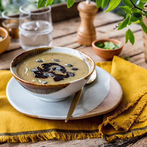 Krémová polévka se semínky