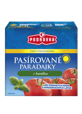 Pasírované paradajky s bazalkou