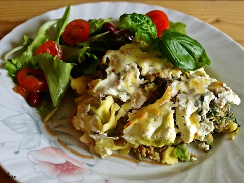 ღ Zapečeni tortelini s špinatom i koprivom
