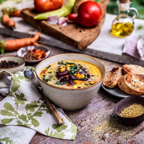 Vegane Bohnensuppe