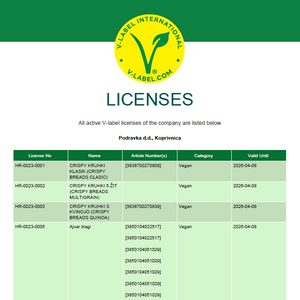 EUROPEAN VEGAN PODRAVKA