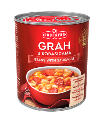 Beans with sausages