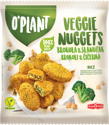 O`PLANT VEGGIE NUGGETS BROKOLI IN ČIČERIKA