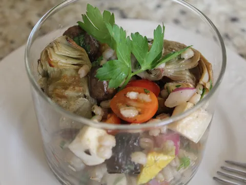 Salata od jecma i pecenog povrca 2