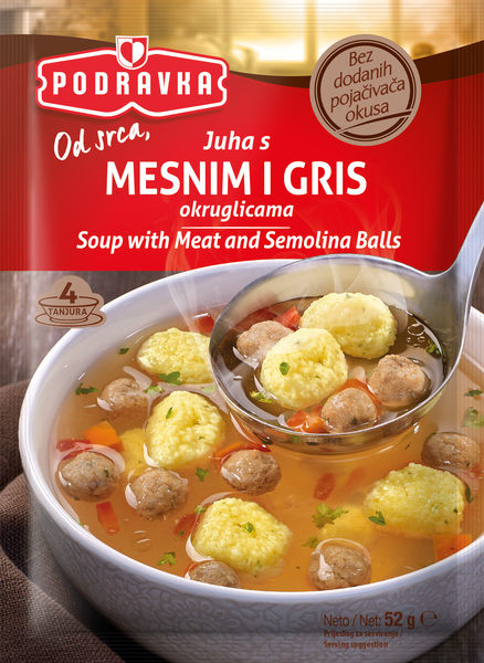 Soup with meat and semolina balls