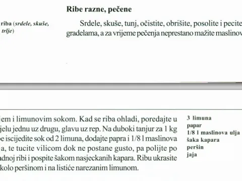 Uz pečene ribe