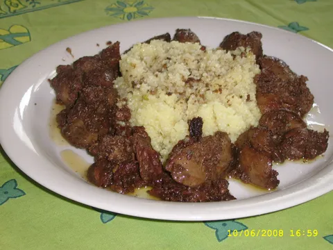 Pileće jetrice sa CousCousom