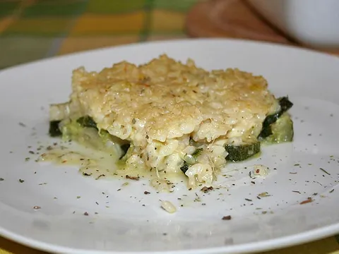 Pasticcio od riže, kelja i tikvica