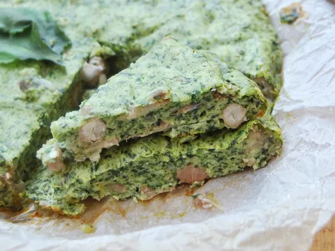 Slana torta od ricotte i blitve s grahom