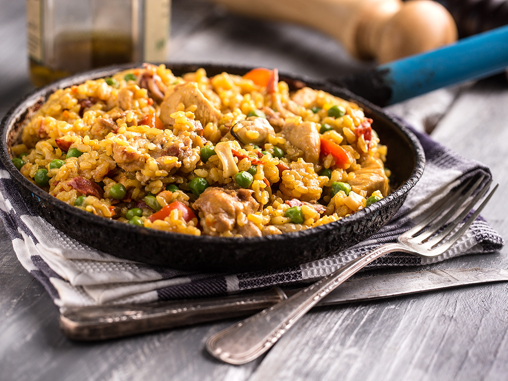 Paella s kuracím mäsom