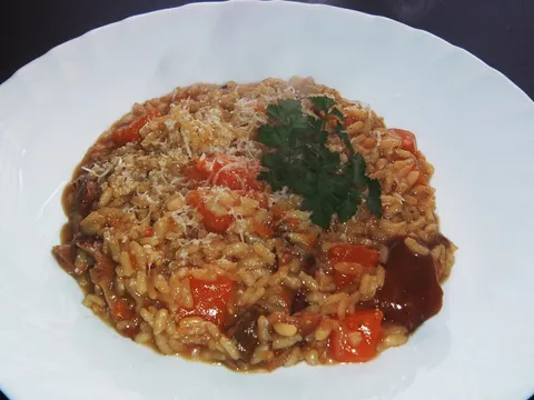 Rizot sa tikvom i vrganjima