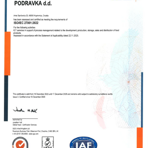 ISO 27001 Podravka d.d.