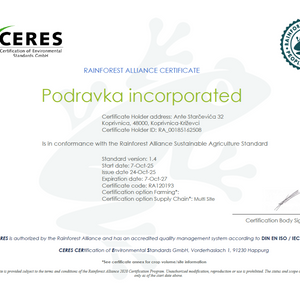 Rainforest Alliance - Podravka d.d. - Baby Food and Cream Spreads Factory