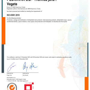 ISO 45001 Podravka d.d.