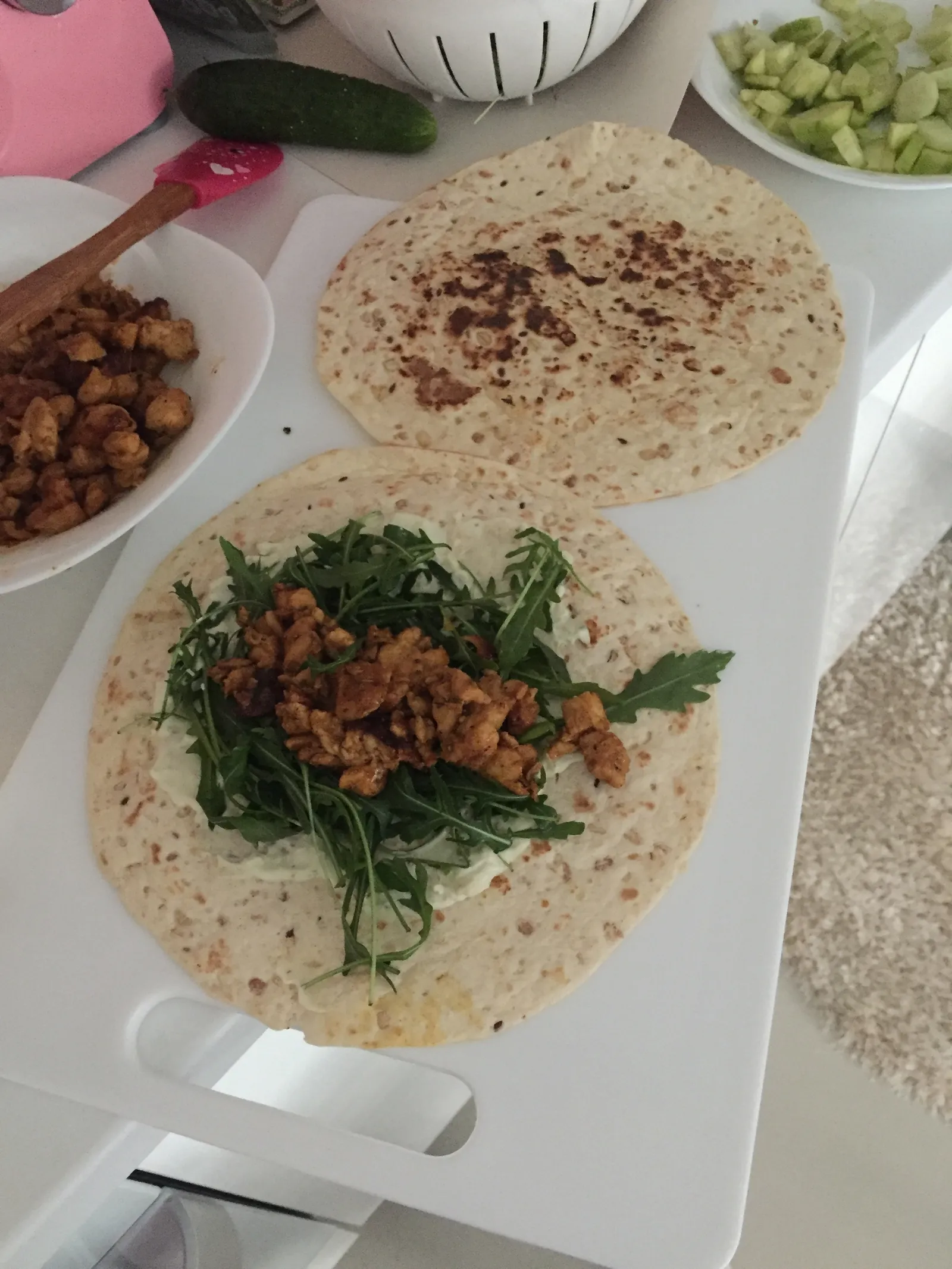 Making burrito